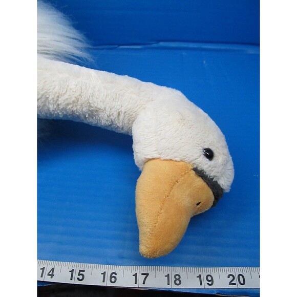 Jellycat PETITE Fuzzy White SOLANGE SWAN (Retired) 19” Plush Stuffed Animal - Picture 10 of 12